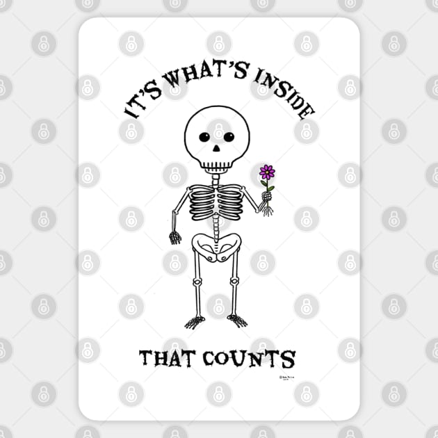 It’s what’s inside that counts.. Sticker by wanungara